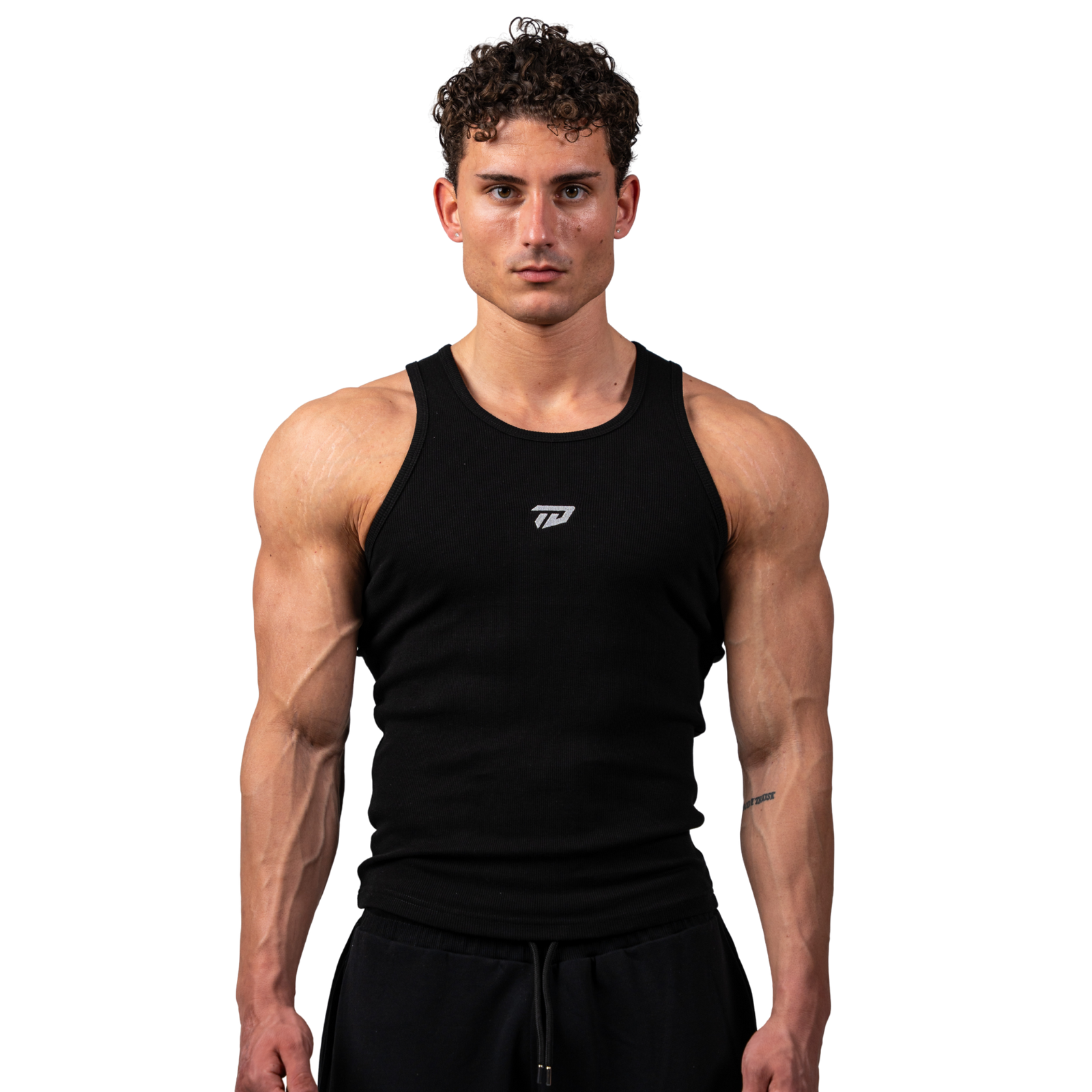 Ripped Tank Black