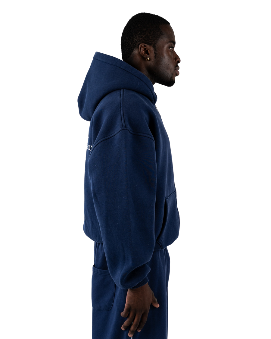 Oversized Zip-Jacke Navy Blue