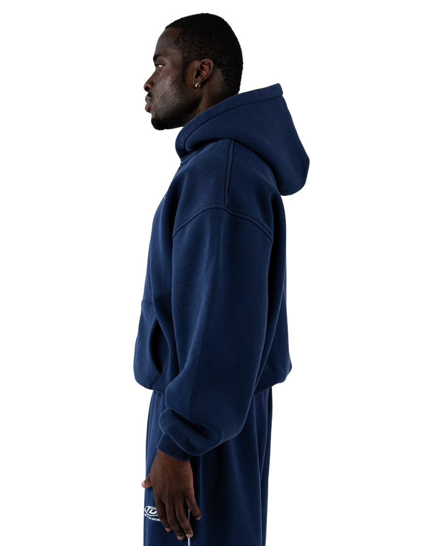 Oversized Zip-Jacke Navy Blue