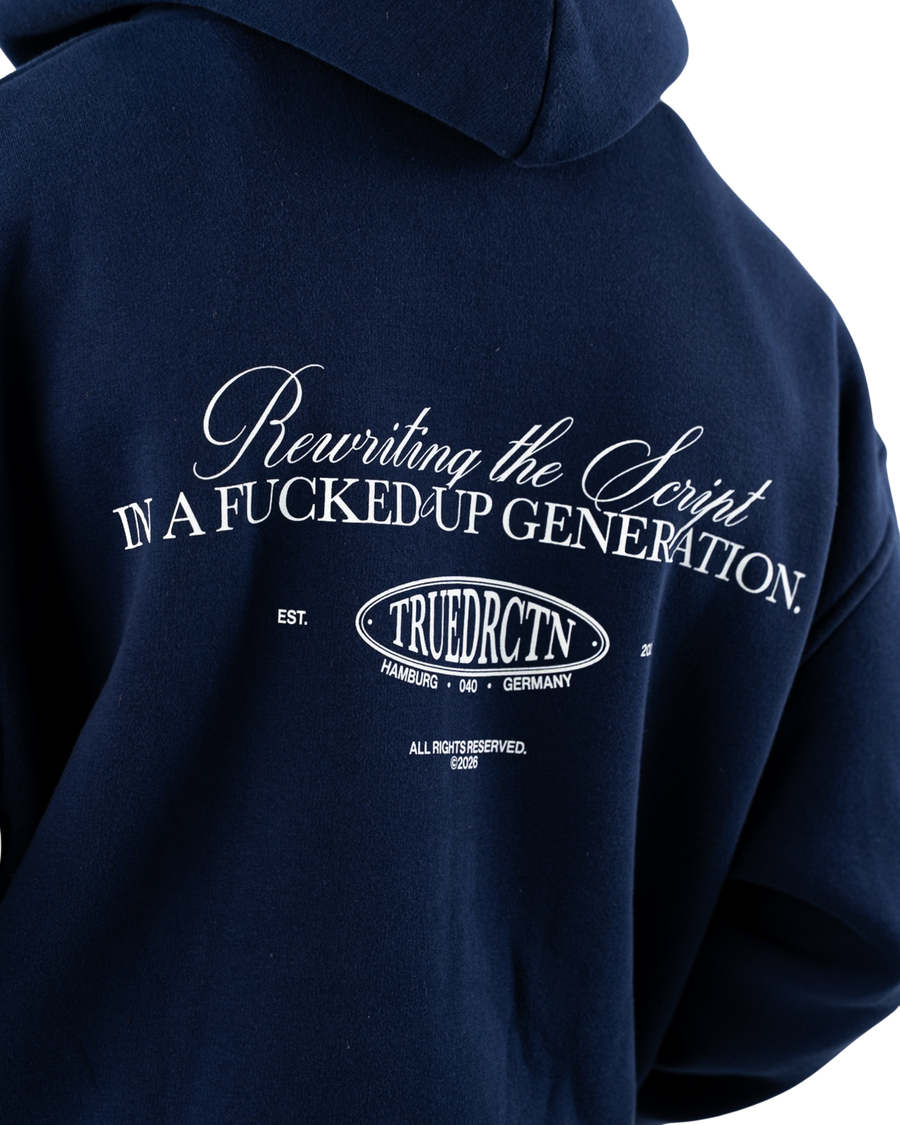 Oversized Zip-Jacke Navy Blue
