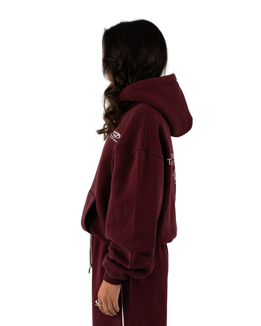 Oversized Zip-Jacke Bordeaux
