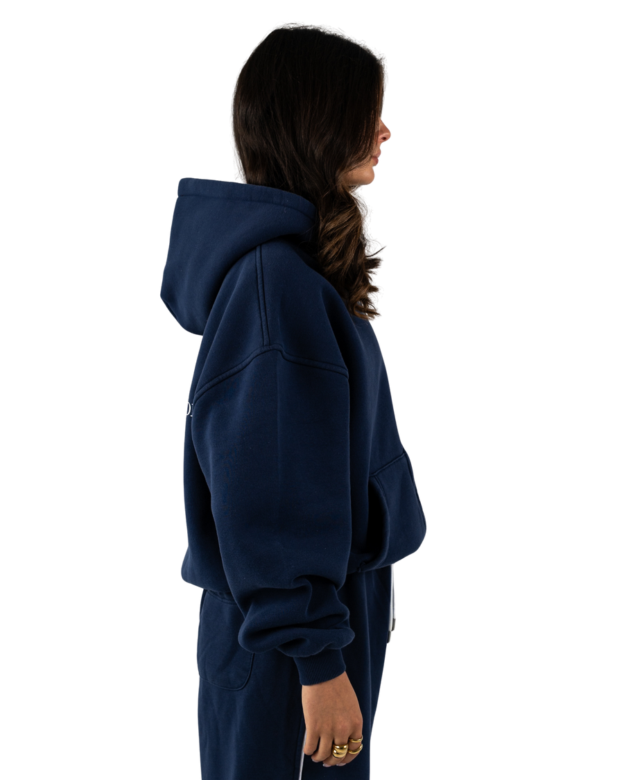 Oversized Zip-Jacke Navy Blue