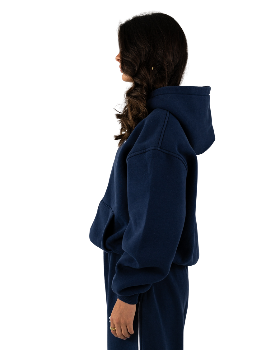 Oversized Zip-Jacke Navy Blue