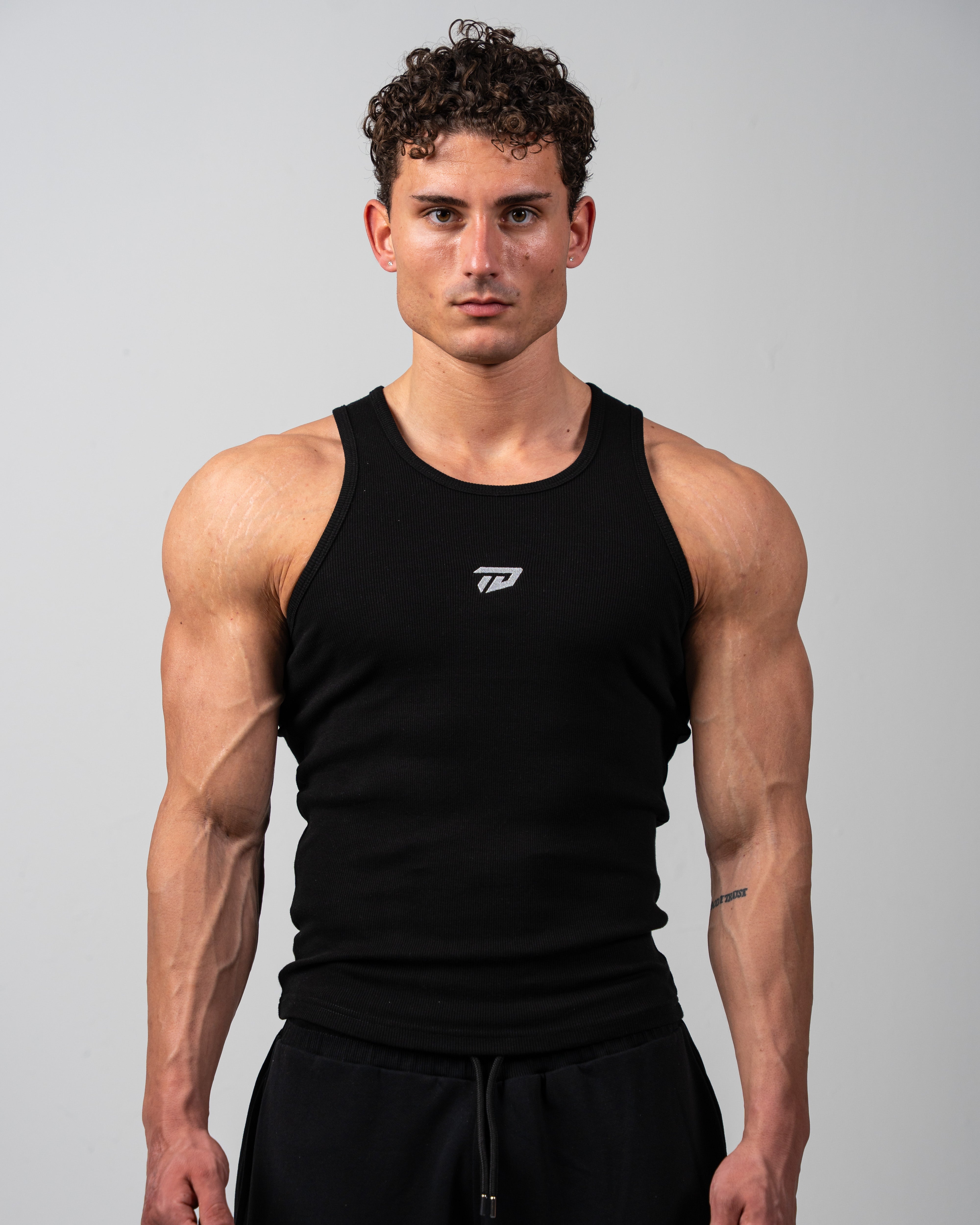 Ripped Tank Black
